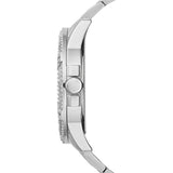 Guess King Quartz Silver Dial Silver Steel Strap Watch For Men - GW0497G1