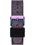 Guess Multifunction Analog Purple Dial Black Rubber Strap Watch For Women - GW0620L4