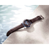 Guess Force Quartz Brown Dial Brown Leather Strap Watch For Men - W0674G5