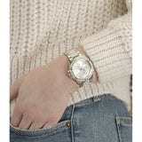 Guess Frontier Diamonds Silver Dial Silver Steel Strap Watch For Women - W1156L1