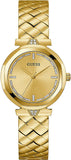 Guess Rumour Quartz Gold Dial Gold Steel Strap Watch For Women - GW0613L2