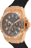 Guess Venus Diamonds Black Dial Black Rubber Strap Watch for Women - GW0118L2
