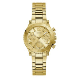 Guess Cosmic Chronograph Gold Dial Gold Steel Strap Watch for Women - GW0465L1