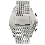 Lacoste Neoheritage Chronograph Green Dial Silver Steel Strap Watch for Men - 2011255