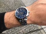 Tissot PRC 200 Chronograph Quartz Blue Dial Silver Steel Strap Watch For Men - T114.417.11.047.00