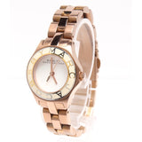 Marc Jacobs Blade White Dial Gold Steel Strap Watch for Women - MBM3075