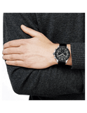 Hugo Boss Ikon Grey Dial Black Leather Strap Watch for Men - 1513177