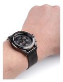 Hugo Boss Ikon Grey Dial Grey Mesh Bracelet Watch for Men - 1513443