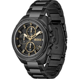 Hugo Boss Volane Black Dial Black Steel Strap Watch for Men - 1513950