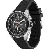 Hugo Boss Volane Grey Dial Black Silicone Strap Watch for Men - 1513953