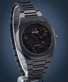 D1 Milano Ultra Thin Two Tone Black Steel Strap Watch for Men - D1-UTBJ31