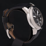 Marc Jacobs Larry Chronograph Black Dial Black Leather Strap Watch for Men - MBM5033