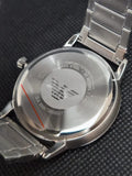 Emporio Armani Claudio Green Dial Silver Steel Strap Watch for Men - AR11575