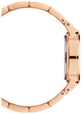 Daniel Wellington Iconic Link Black Dial Rose Gold Steel Strap Watch for Women - DW00100212