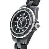 Chanel J12 Diamonds Black Dial Black Steel Strap Watch for Women - J12 H2569