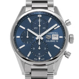Tag Heuer Carrera Chronograph 41mm Blue Dial Silver Steel Strap Watch for Men - CBK2112.BA0715