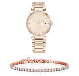 Tommy Hilfiger Lynn Quartz Rose Gold Dial Rose Gold Steel Strap Watch For Women - 1782237