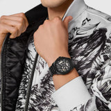 Philipp Plein High-Conic Automatic Black Dial Black Stainless Steel Strap Watch For Men- PWRAA0423