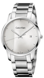 Calvin Klein City Chronograph Silver Dial Silver Steel Strap Watch for Men - K2G2G14X