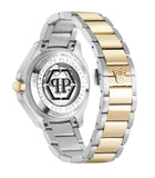 Philipp Plein High-Conic Automatic Gold Dial Silver & Gold Stainless Steel Strap Watch For Men - PWRAA0323