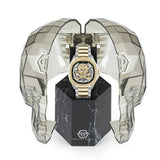 Philipp Plein High-Conic Automatic Gold Dial Silver & Gold Stainless Steel Strap Watch For Men - PWRAA0323