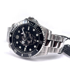 Philipp Plein The $kull Diver Black Dial Silver Stainless Steel Strap Watch For Men- PWOAA0522