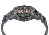 Philipp Plein The Skull Grey Dial Grey Stainless Steel Strap Watch For Men- PWAAA2324