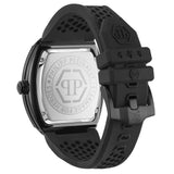 Philipp Plein Hexagon Phantom Black Dial Black Silicone Strap Watch For Men- PWPUA0324