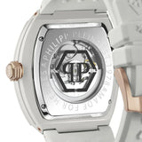 Philipp Plein The Skeleton White Dial White Silicone Strap Watch for Men - PWVBA0123
