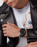 Philipp Plein The $kull Diver Black Dial Black Stainless Steel Strap Watch For Men- PWOAA0922