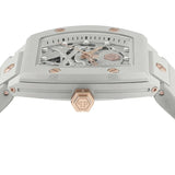 Philipp Plein The Skeleton White Dial White Silicone Strap Watch for Men - PWVBA0123