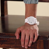 Lacoste 12.12 Chronograph White Dial White Silicon Strap Watch for Men - 2010974