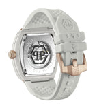 Philipp Plein The Skeleton White Dial White Silicone Strap Watch for Men - PWVBA0123