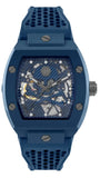 Philipp Plein The SKeleton Blue Dial Blue Silicone Strap Watch for Men - PWVBA0323