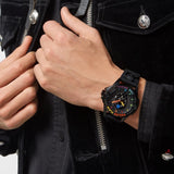 Philipp Plein The Skull Black Dial Black Silicone Strap Watch for Men - PWAAA0621