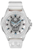 Philipp Plein The Skull White Dial White Silicone Strap Watch for Men - PWAAA1521