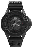 Philipp Plein The Skull Black Dial Black Silicone Strap Watch for Men - PWAAA0721