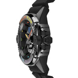 Philipp Plein The Skull Black Dial Black Silicone Strap Watch for Men - PWAAA0621