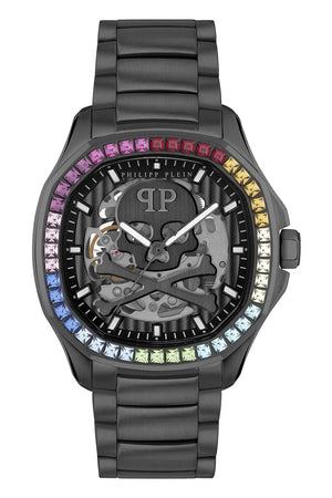 Philipp Plein High-Conic Automatic Black Dial Black Stainless Steel Strap Watch For Men - PWRAA0823