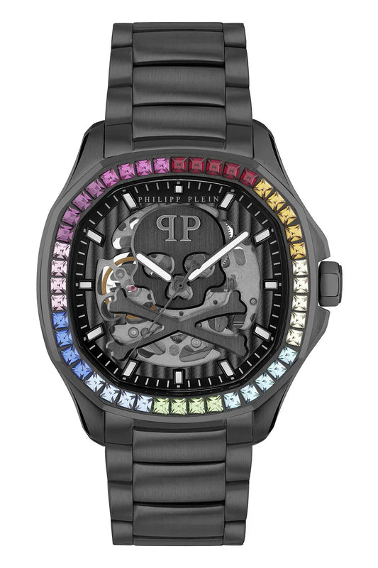 Philipp Plein High-Conic Automatic Black Dial Black Stainless Steel Strap Watch For Men - PWRAA0823