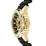 Philipp Plein The Skull Gold Dial Black Silicone Strap Watch for Men - PWAAA0221