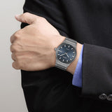 Hugo Boss Candor Automatic Blue Dial Grey Steel Strap Watch for Men - 1514119