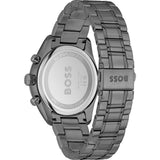 Hugo Boss Grand Prix Chronograph Green Dial Gunmetal Grey Steel Strap Watch for Men - 1514228