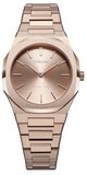 D1 Milano Ultra Thin Rose Gold Dial Rose Gold Steel Strap Watch for Women - D1-UTBL04