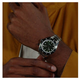 Hugo Boss Bossmatic Automatic Green Dial Silver Steel Strap Watch for Men - 1514178