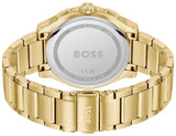Hugo Boss Peak Chronograph Olive Green Dial Gold Steel Strap Watch for Men - 1514190