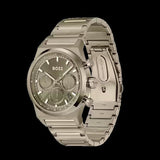 Hugo Boss Candor Chronograph Green Dial Brown Steel Strap Watch for Men - 1514222