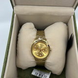 Gucci G Timeless 18K Gold Dial Gold Steel Strap Watch for Women - YA1265036
