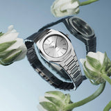 D1 Milano Ultra Thin Silver Dial Silver Steel Strap Watch for Women - D1-UTBL30