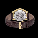 Hugo Boss Principle Skeleton Grey Dial Brown Leather Strap Watch for Men - 1514253